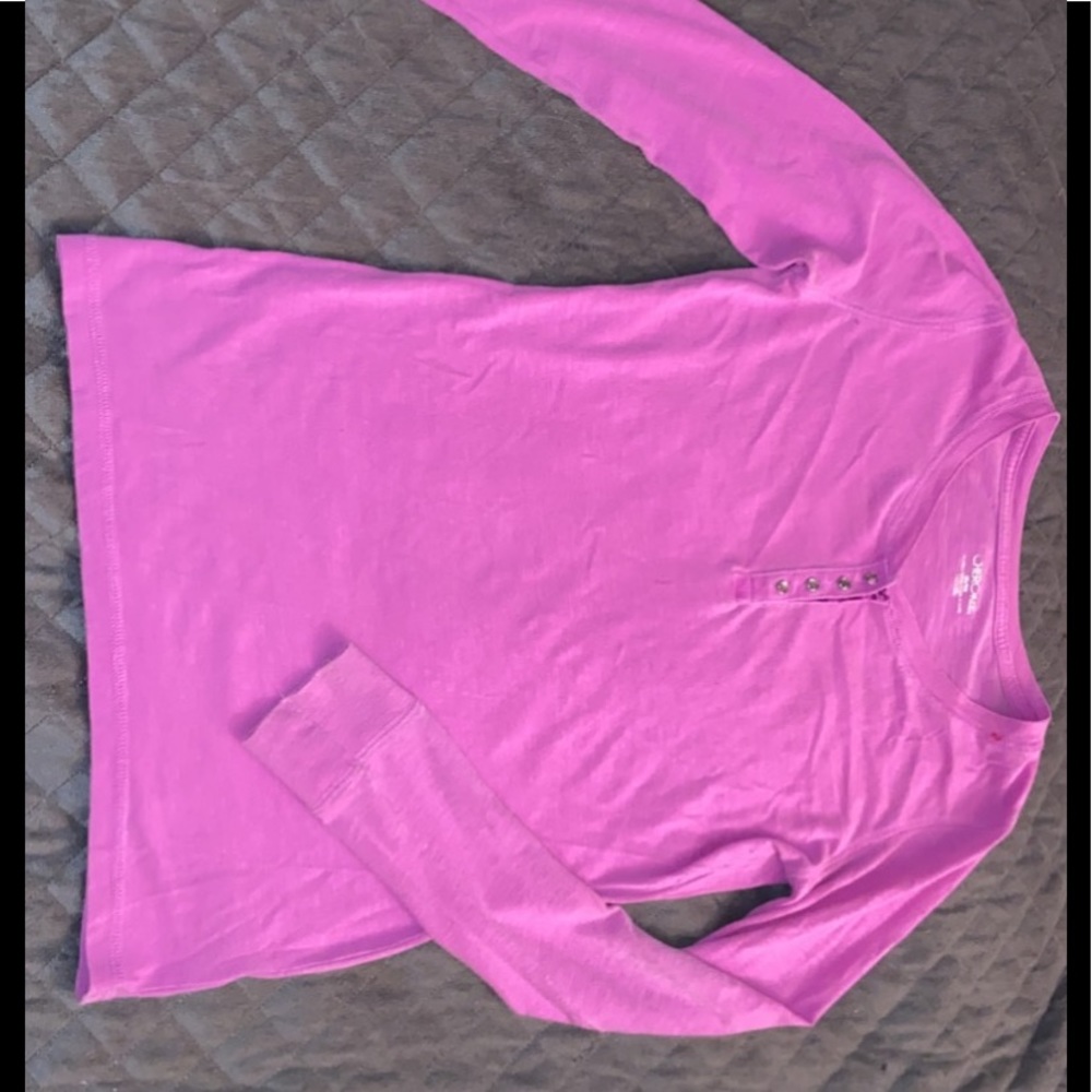 Magenta Long sleeve pajama shirt